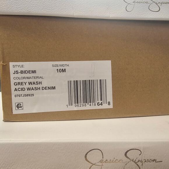 Jessica Simpson Bidemi Women S Boots Grey Wash Size 10 Denim Wash NEW - Picture 6 of 6